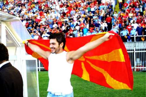 Toshe Proeski sung Makedonija GjP's anthem